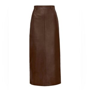 Pixie Market Yve Faux Leather Brown Skirt XS